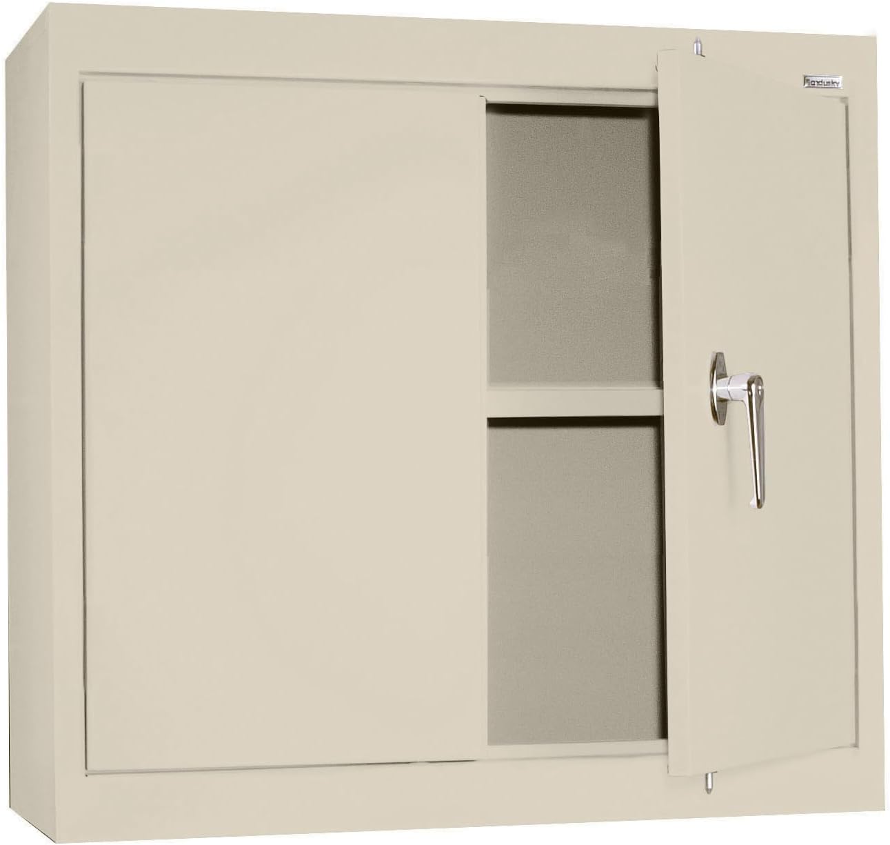 Sandusky Lee WA11301226-07 Wall-Mount Metal Storage Cabinet with Adjustable Shelf, Locking Handle, 200lb Capacity, 12" Depth x 30" Width x 26" Height, Putty