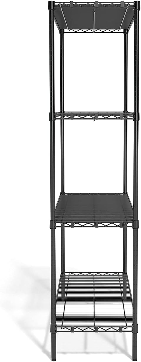 Professional 4-Shelf Wire Unit, 48-inch W, Black, 2/Pack (CW25471-CCVS)