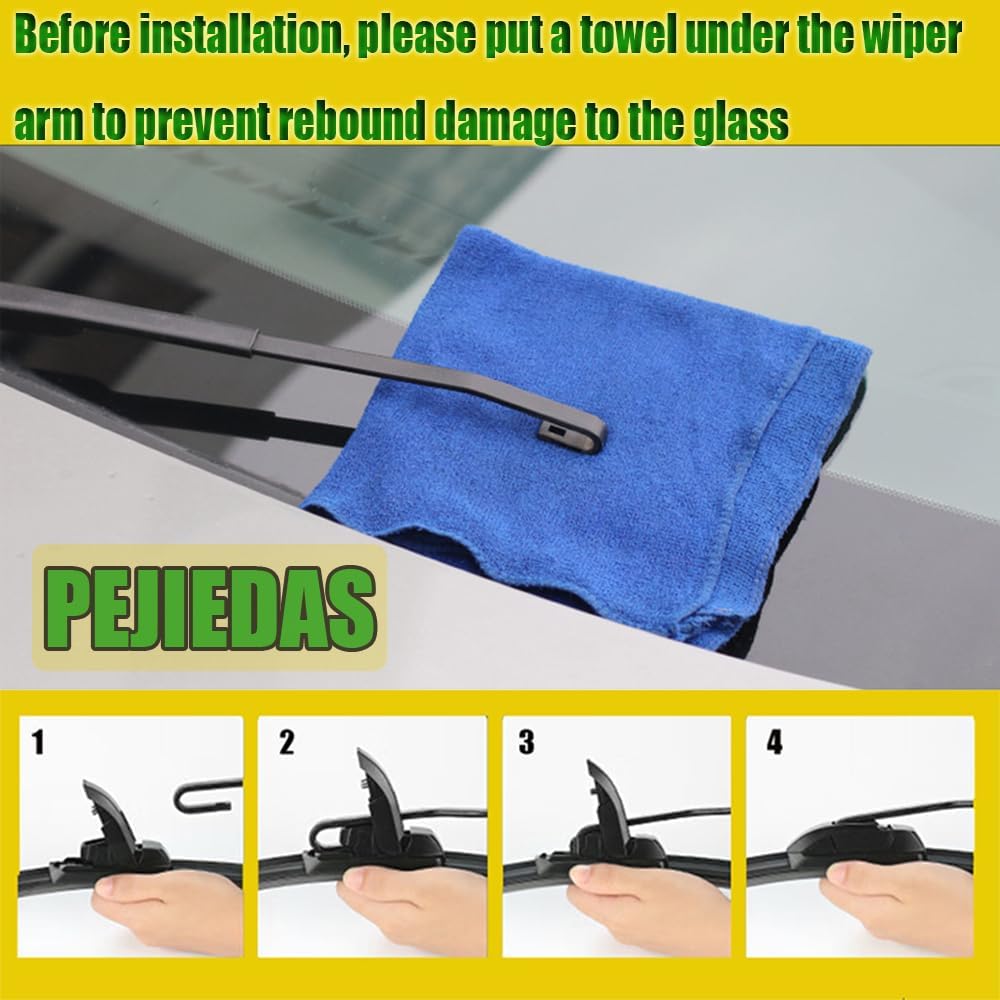 3 x OEM Wiper Blades, Replacement Wiper Blades for Nissan Rogue 2014-2023/Nissan Pathfinder 2013-2013, (26“ & 17” Front Wipers + 12” Rear Wiper Blades)