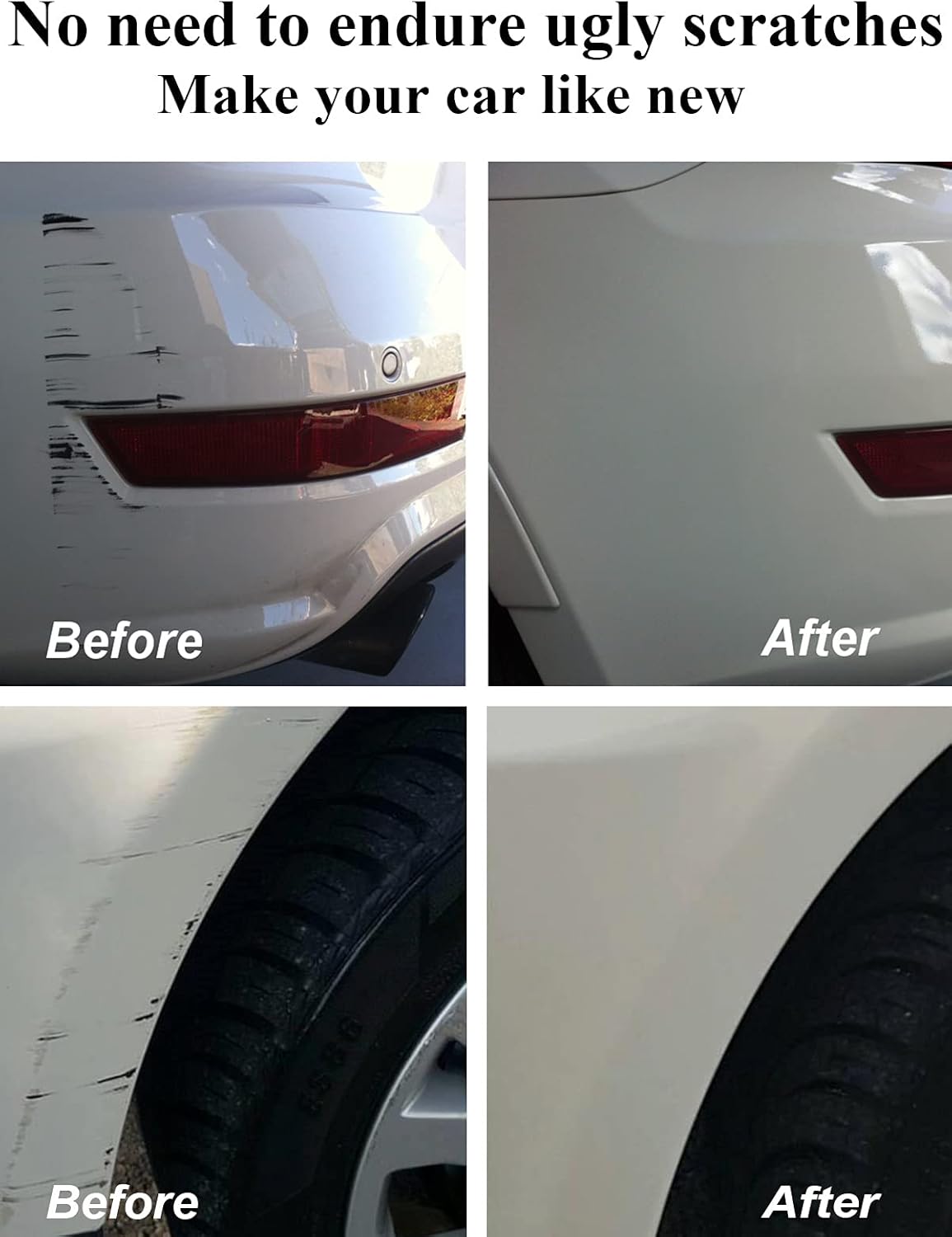 SYOAUTO White Platinum UG Touch Up Paint Fit for Ford Cars Auto Touch up Paint Scratch Repair Automotive Scratch Remover 2 in 1 White Platinum