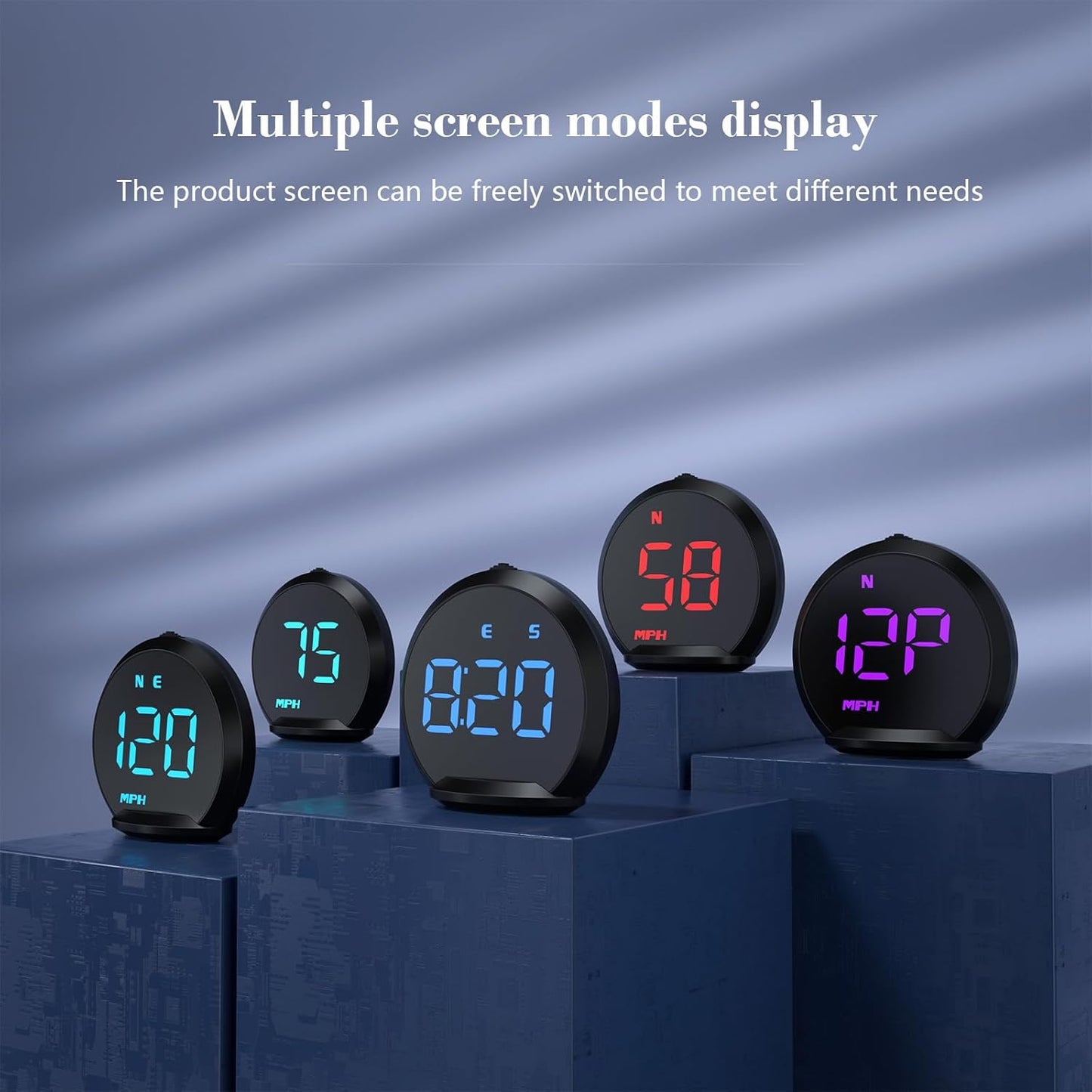G13 GPS Speedometer, Universal Digital GPS Speedometer with Color Font, USB Connection, HUD Display Suitable for All Vehicles, Plug and Play.