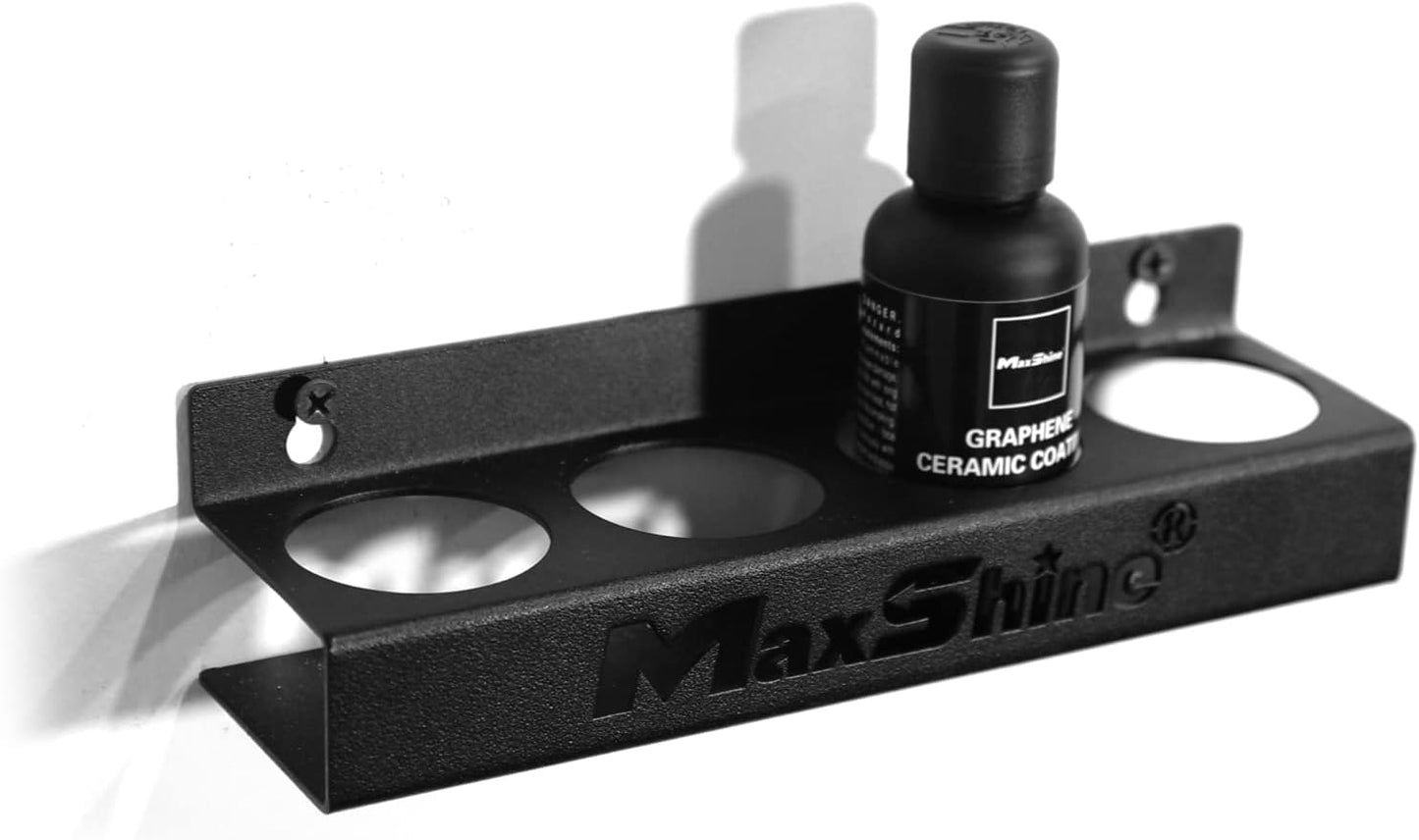 Maxshine Universal Detailing Ceramic Coating Holder - Holds 4 Bottles (50-100ml), Sturdy & Lightweight Organizer, Easy Wall Mounting, Premium Auto Detailing Accessories for Garage & Mobile Use