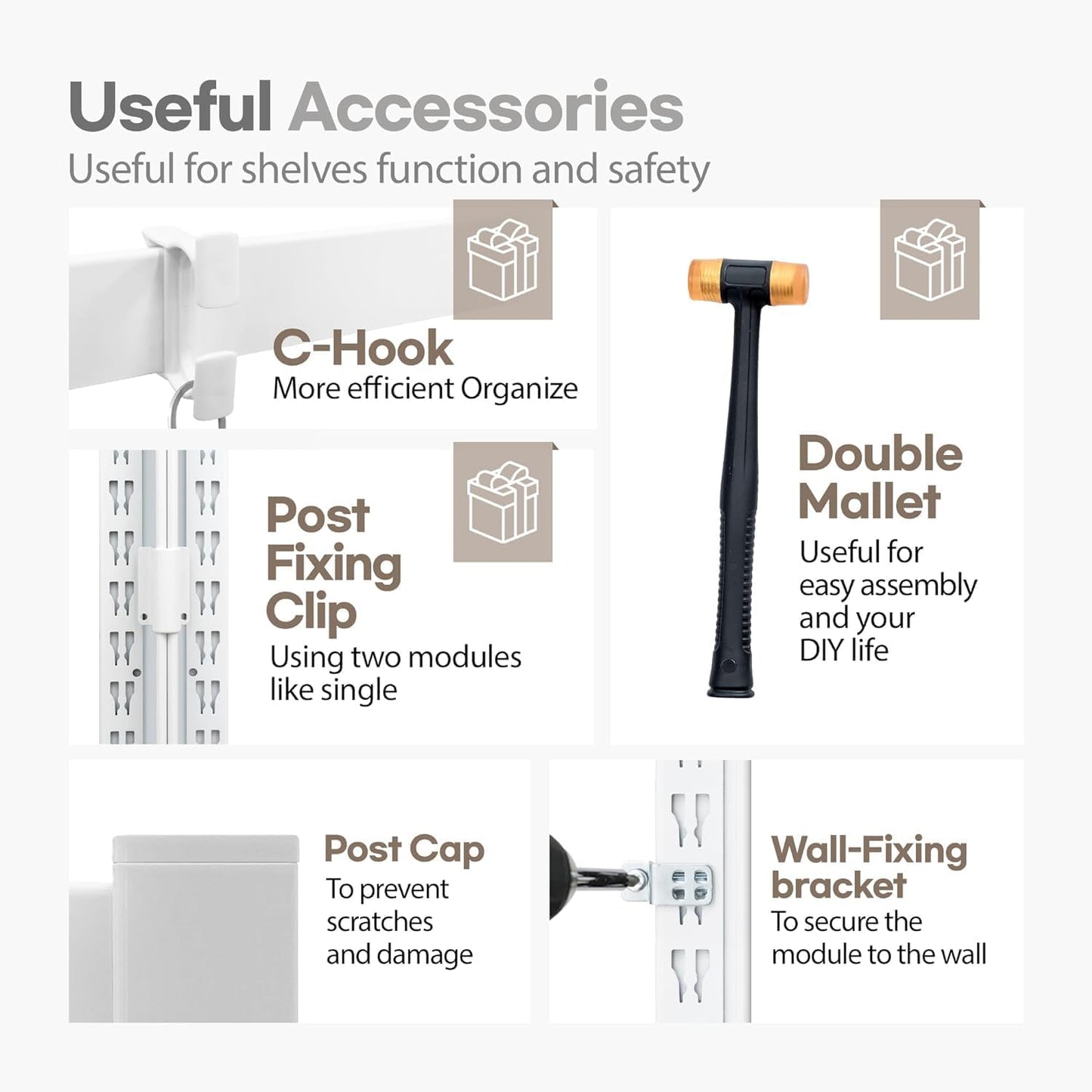 HOMEDANT House 5 Tier 24.4" W Laminated Metal Shelving Unit Adjustable Storage Utility Rack Heavy Duty Shelves Organization Multipurpose Shelf Kitchen Garage Pantry Closet 10 Pack