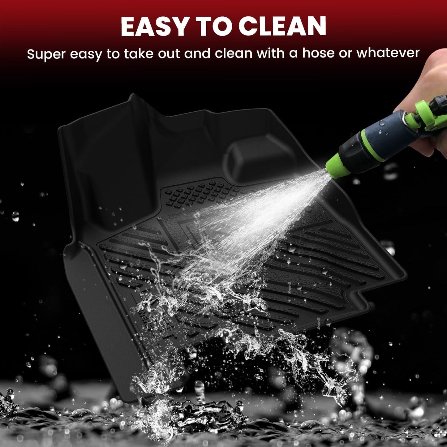 LASFIT Floor Mats Fit for Chrysler Town & Country 2008-2016/Dodge Grand Caravan 2008-2020, All Weather TPE Fit Floor Liner for Chrysler Town & Country & Dodge Grand Caravan 3 Row Car Mats, Black