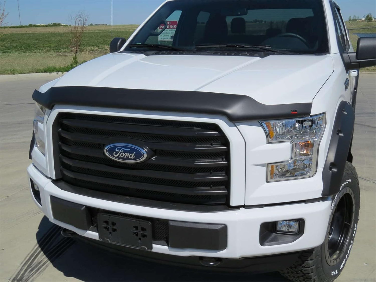 EGR 303555 SuperGuard Matte Black Acrylic Hood Shield Compatible With Select 2019-2023 Ford Ranger Trucks - Durable, Easy Installation