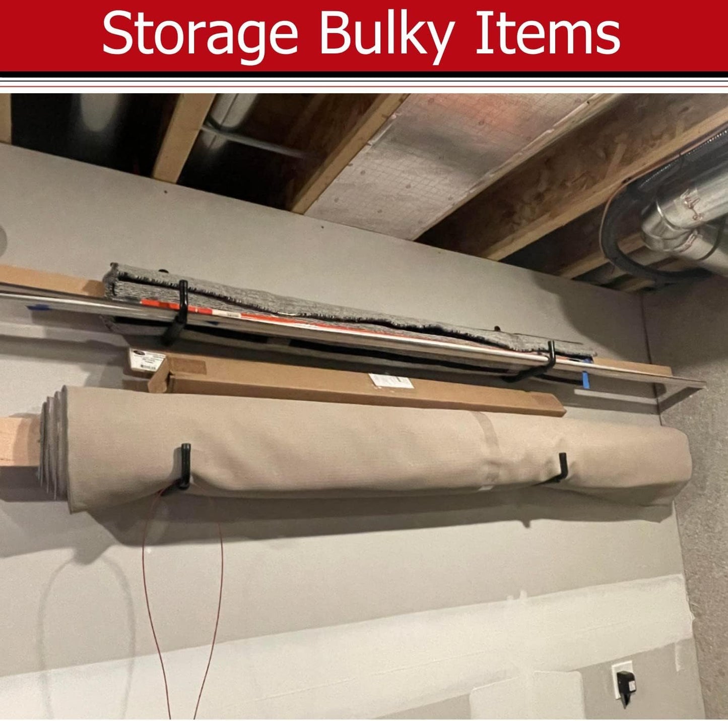 Large Garage Storage Hooks, 12.4 Inch Heavy Duty Garage Storage Organizer Wall Mount Hanging Hanger, Each Max Load 100lbs