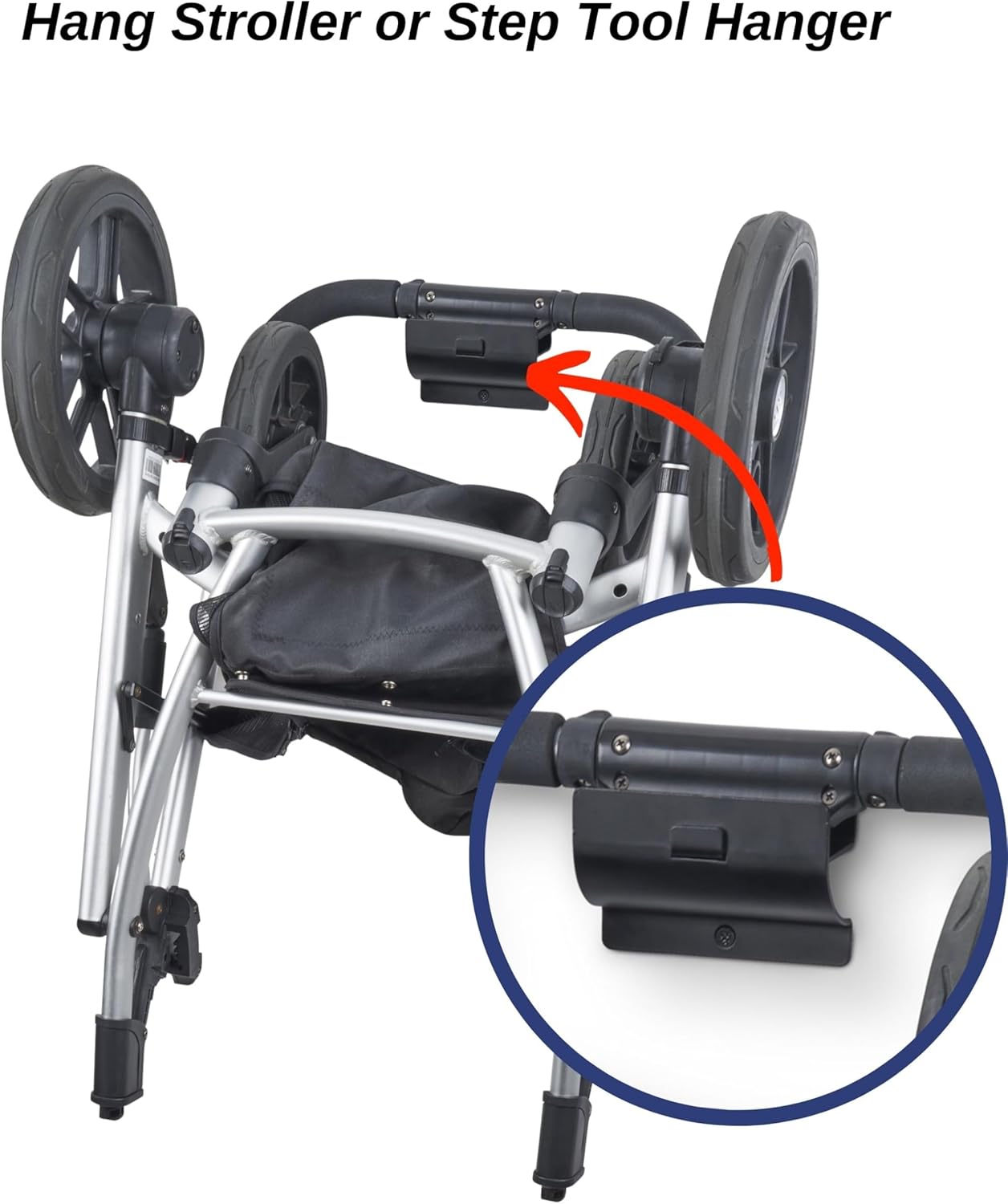 Ladder Hook - Black Heavy Duty Ladder Brackets for Garage Wall - Utility Hook for Wall Mount Ladder Storage, Folding Chair - Tool Holder to Organize Garage and Shed