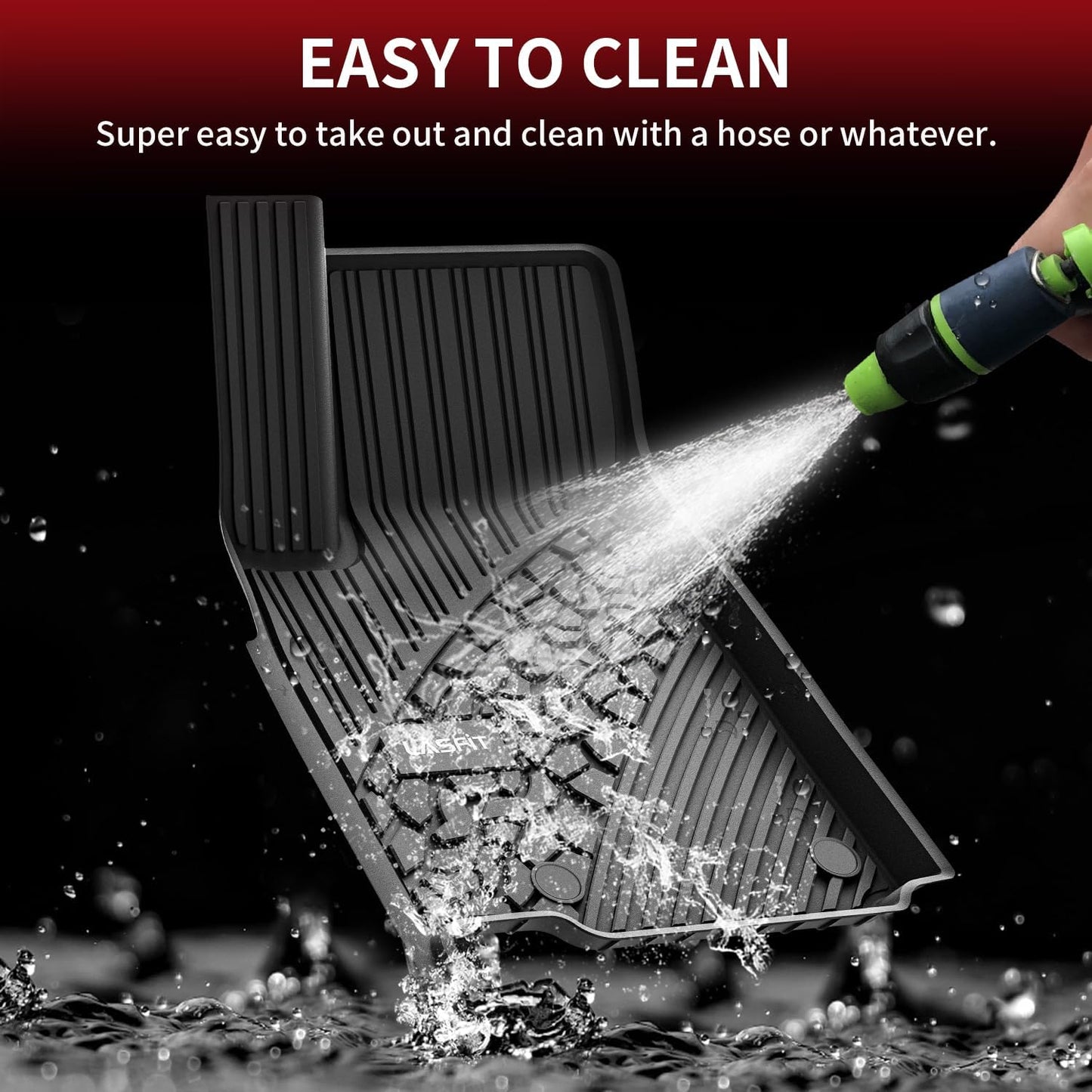 LASFIT Floor Mats for Jeep Grand Cherokee 2022-2025 5-Seat (Include 4xe, NOT for L) All Weather TPE Custom Fit Car Mats Floor Liners 1st & 2nd Row, Black