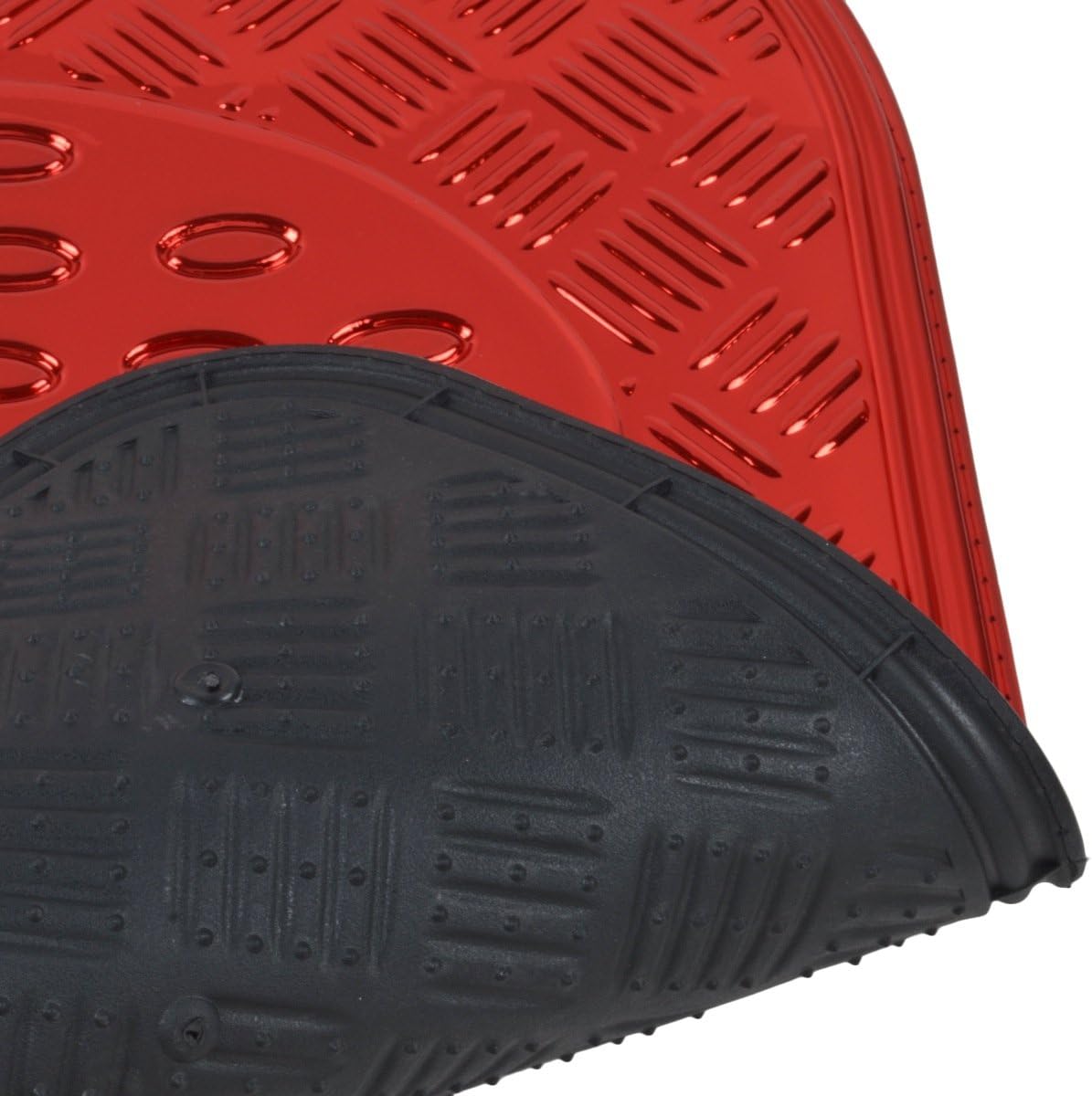 BDK Red All Weather Heavy Duty Car Floor Mats Interior Liners for Auto Van Truck SUV, Fits Front & Rear