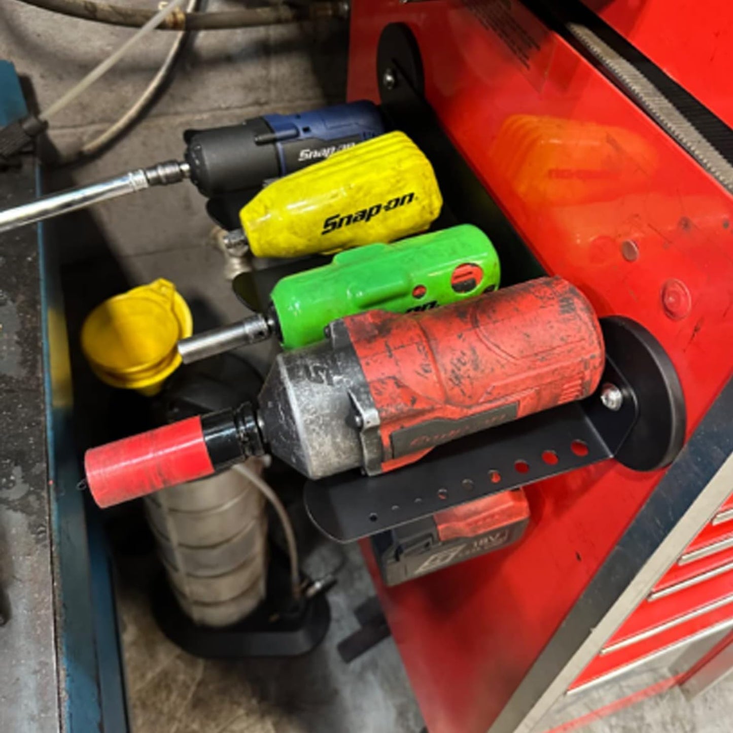 MUTUACTOR Power Tool Organizers and Storage Garage Drill Drivers Shelves Magnetic Mount 4 Slots,Heavy Duty Magnetic Racks and Shelving Utility Storage Holder for Garage Warehouse