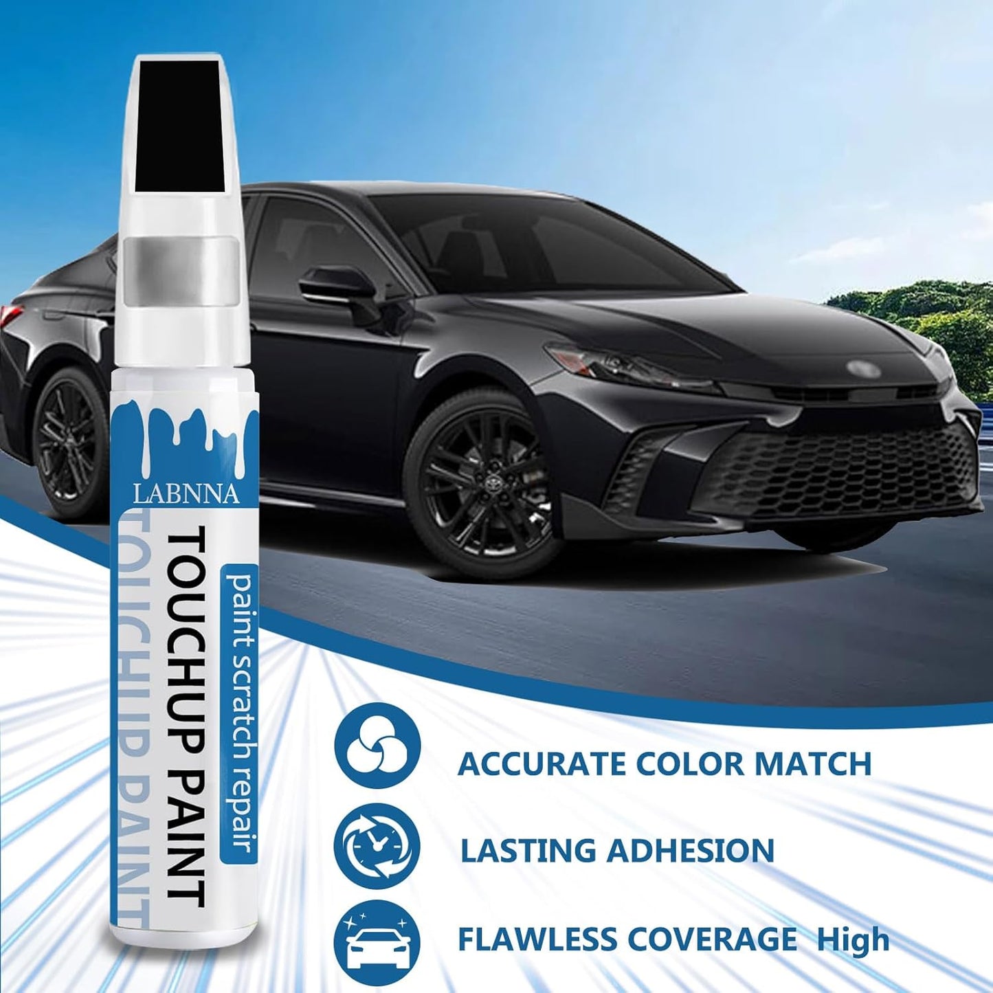 Carbon Black (416) Touch Up Paint for BMW-Exact Match 2 in 1 touchup Paint Pen for Chips and Nicks Repair Car Paint Scratch Repair Kit