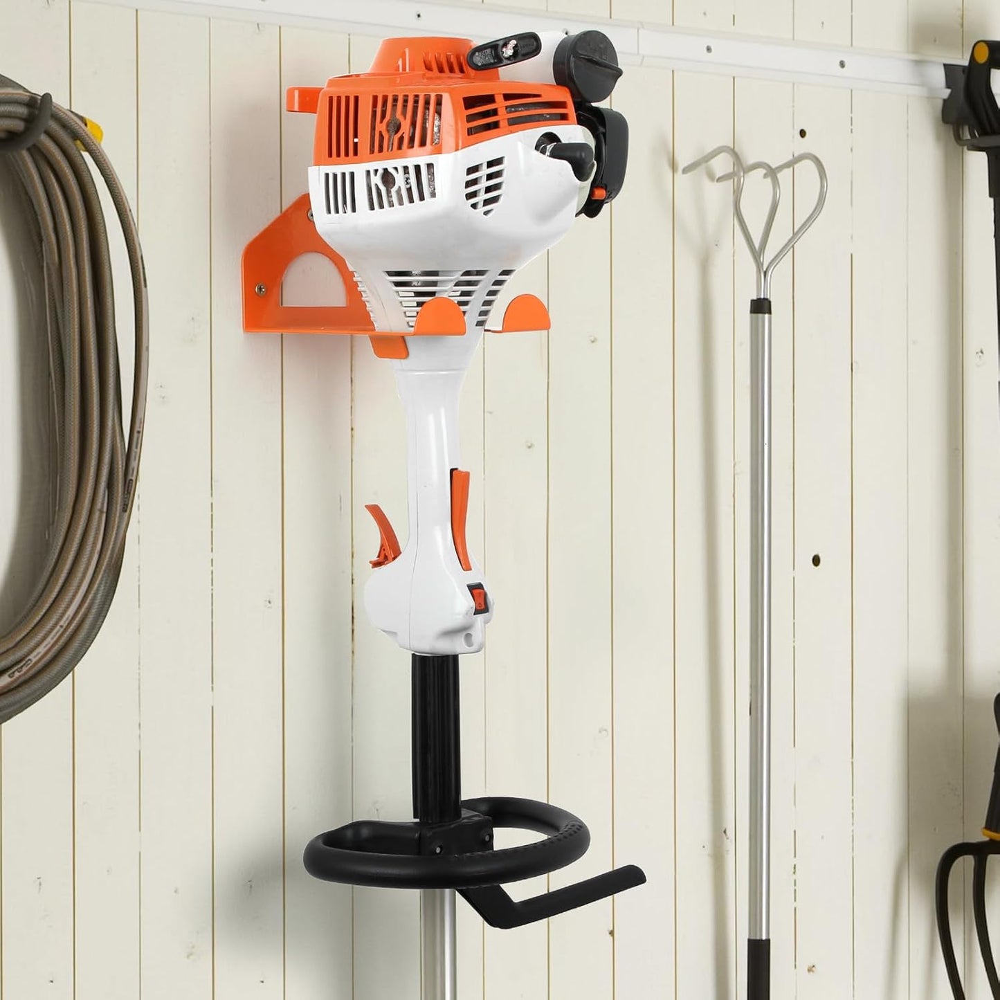 Weed Eater Hanger, Garage Organization Wall Hanger, Weed Eater Holder Heavy-Duty String Trimmer Rack for Hedge Trimmer, Garden Tools, Garage, 2 Pack