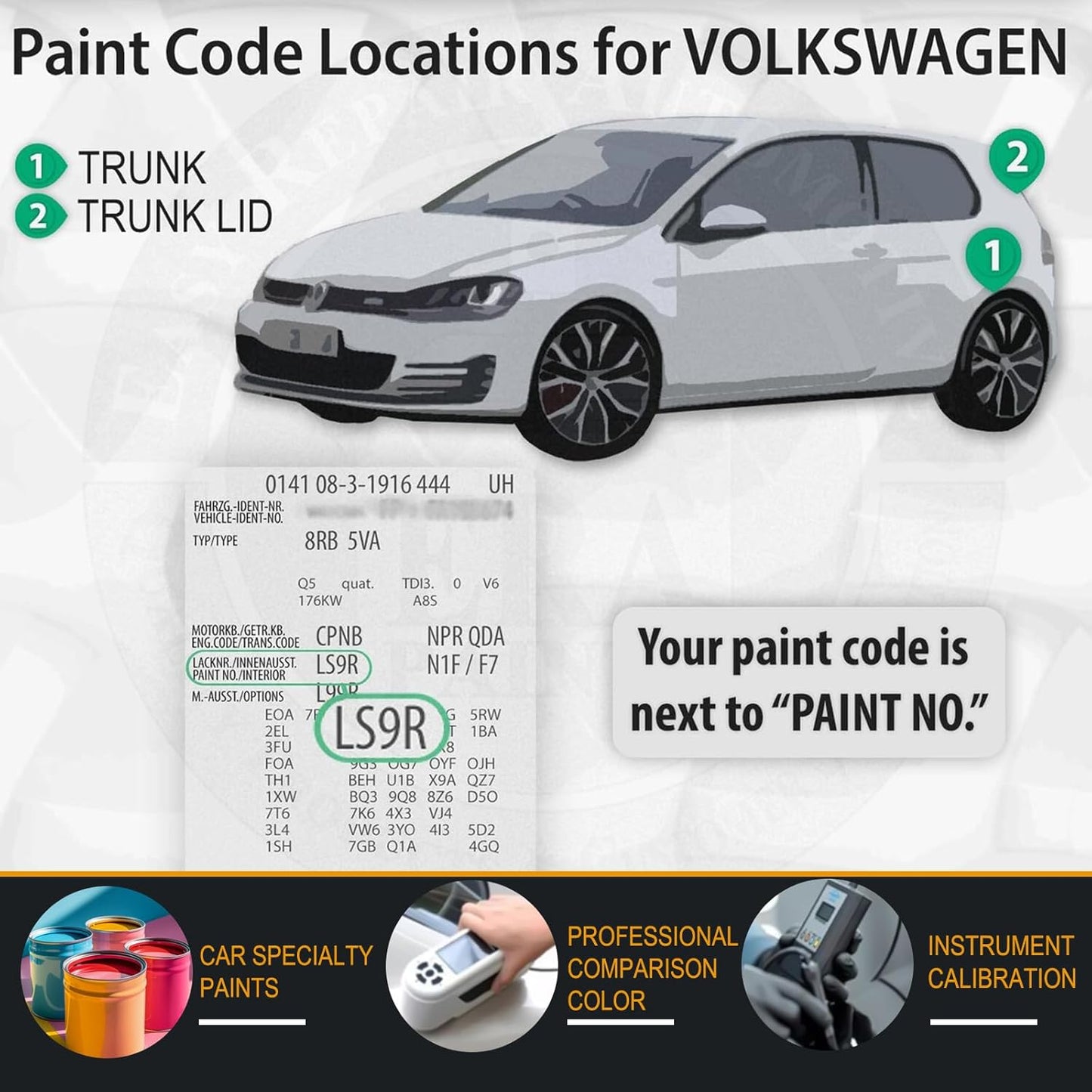 LD5K/L9 Lapiz Blue Metallic Car Touch Up Paint for Volkswagen, Color Accurate Car Paint Scratch Repair Pen Kit Quick & Easy Fix Vehicle Chips and Automotive Nicks Scuff