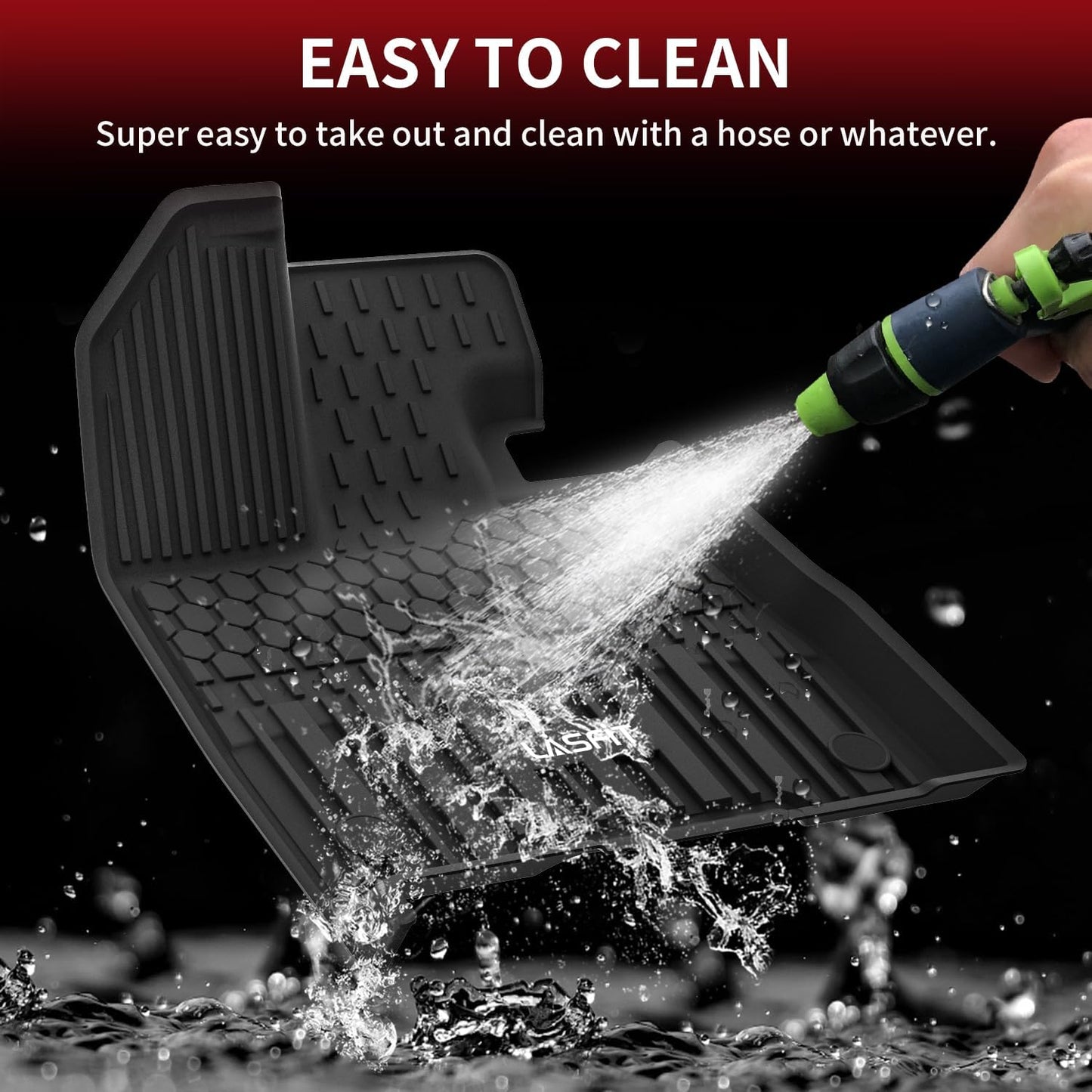 LASFIT Floor Mats&Trunk Mat for Toyota Sienna 8 Seats 2021-2024 2025 All Weather TPE Custom Fit Floor Liner for Sienna LE/XLE 8 Passenger (with Spare tire) Front&Rear Car Mat,Black