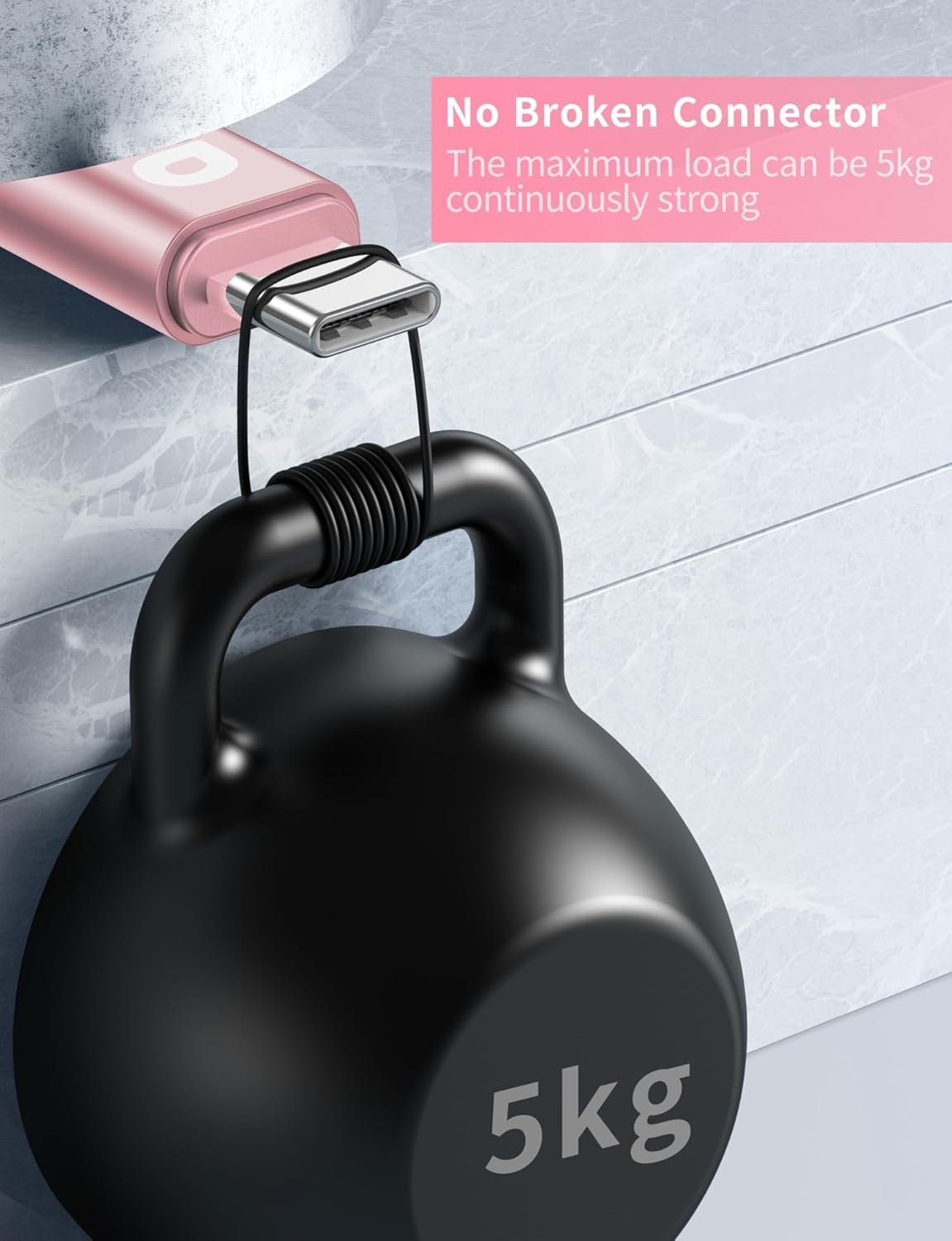 USB C Cable 10FT, 2Pack Long USB A to USB C Charger Cable, Type C Cable Fast Charging Upgraded Extra Durable Braided USBC Cord Compatible with iPhone 16 15 Pro Max/LG and More USB C Devices-Pink