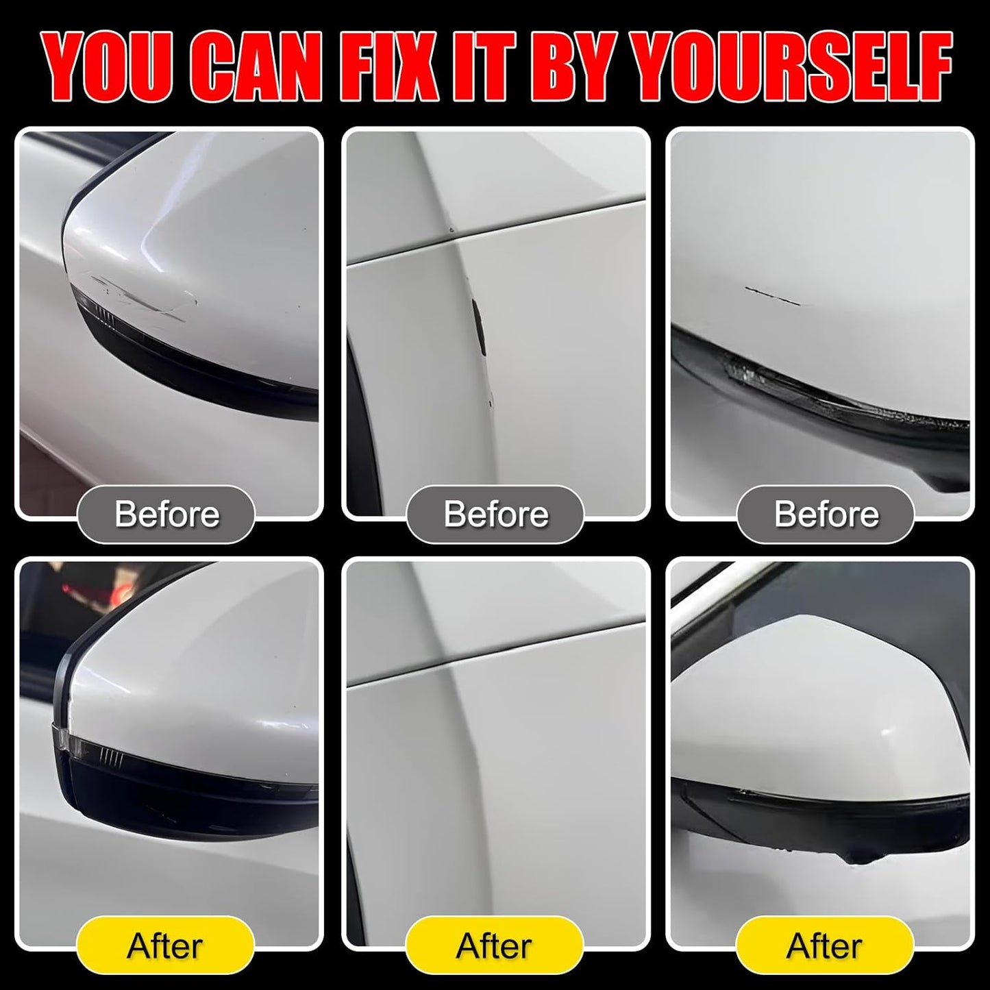 Car Touch Up Paint(Summit White(GAZ/WA8624)) for Cadillac, Car Paint Scratch Repair Kit, Quick & Easy Solution to Repair, Scratch Remover Pen with 2PCS Disposable Micro Applicators