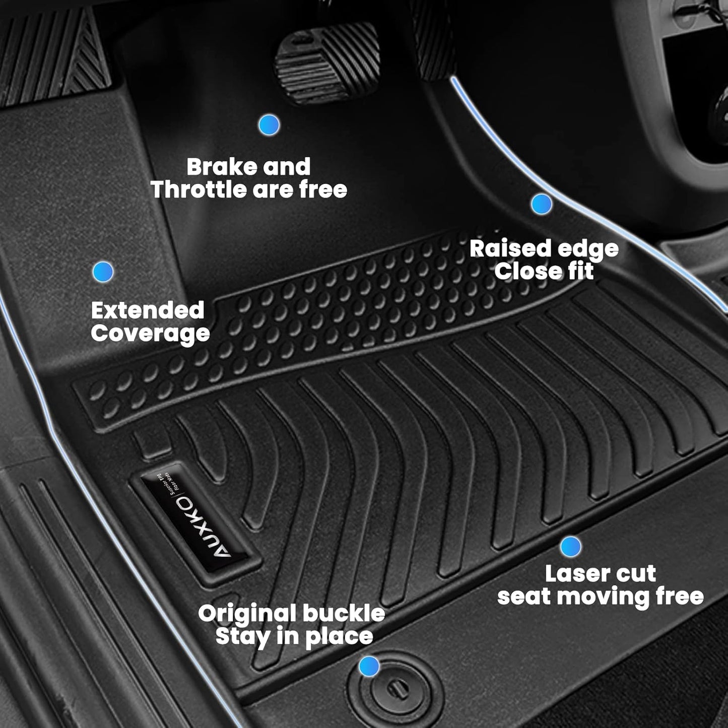 Auxko All Weather Cargo Liner Fit for Honda CR-V(Include Hybrid) 2023 2024 2025 2026 Upper Position TPE Rubber Trunk Mat CRV Accessories All Season Guard Odorless Anti-Slip Cargo Mat Black