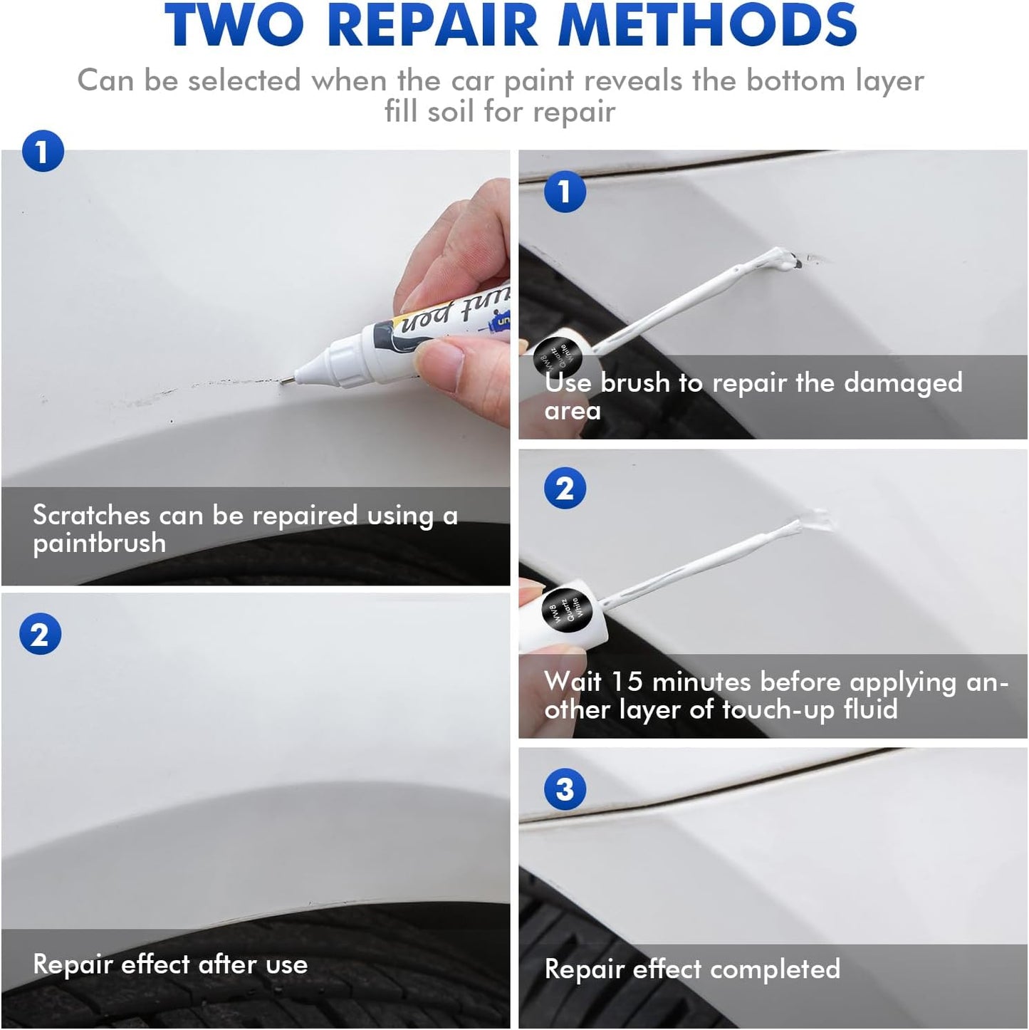 Amazon Gray (A5G) Touch Up Paint Compatible with Hyundai, DIY Car Paint Scratch Repair, Automotive Paints, Quick & Easy Fix Scratch Repair for Tucson/Elantra/Santa Fe/Sonata