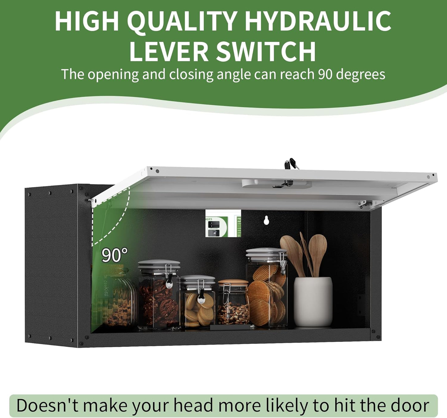 Metal Tool Cabinet,Garage Storage Cabinet System,Wall Cabinet & Locking Rolling Tool Cabinet with Doors and Adjustable Shelves,Steel Tool Cabinets for Home,Office (2 Pcs-StyleAA, Black & Grey)