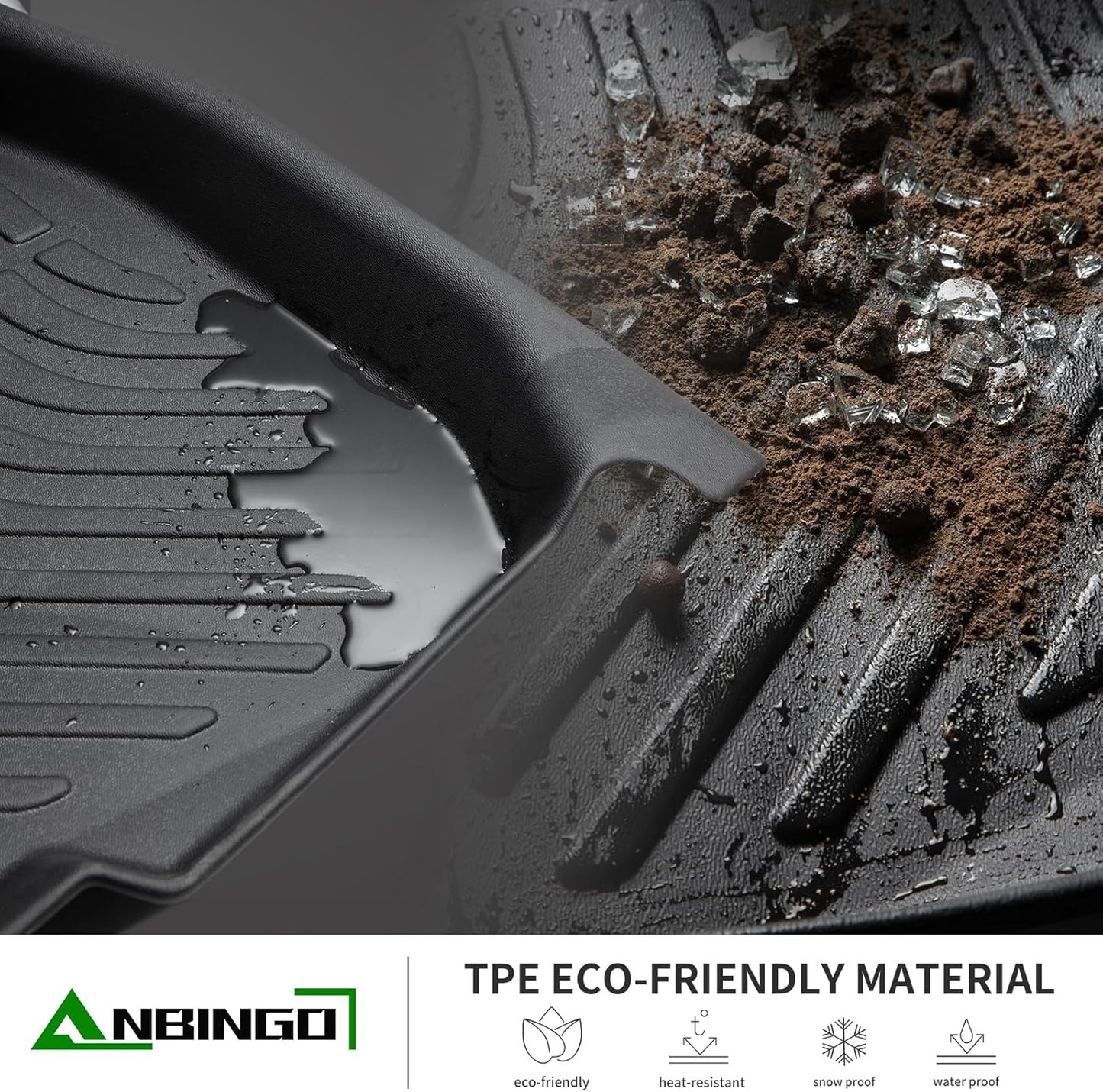 ANBINGO®Floor Mats & Cargo Liner Fit for Cadillac XT5 2017-2025.All Weather Mat for Cadillac XT5 TPE Car Matt Rugs for Cadillac XT5 Rubber Trunk Carpet for Cadillac XT5 Automotive Accessories