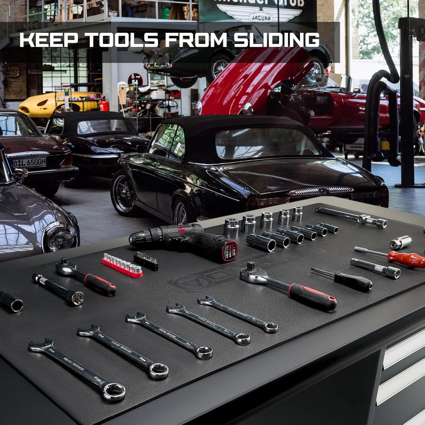 Workbench Mat 24X48 Inches, EVA Work Mat, Protect Your Work Bench Top, Heavy Duty Pad for Tool Box Top, Table, Tool Station, Rolling Cabinet Cart Cover Liner Matt, 48"X24" 5mm Thick