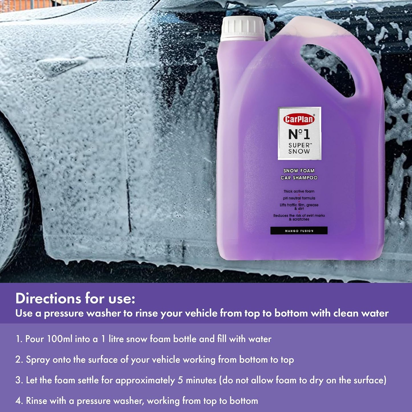 No.1 Super Snow Car Shampoo, 69 Fl Oz