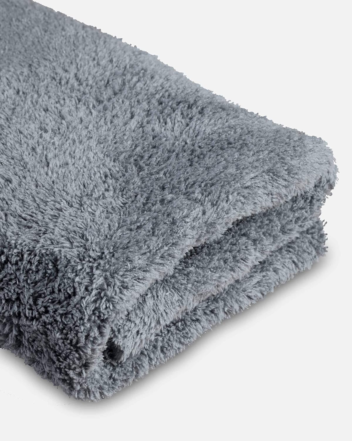 Adam's Borderless Grey Microfiber Towel (2pk) - Premium Ultra Soft Car Detailng Towel Cloths, 480gsm - Safe for Car Wash, Home Cleaning & Pet Drying Cloths (16 Inch x 16 Inch)