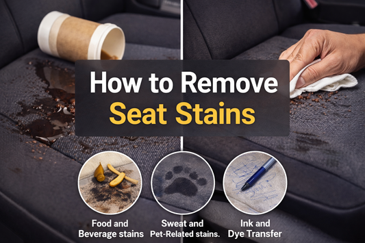 Guide to removing different types of car seat stains for a clean car interior