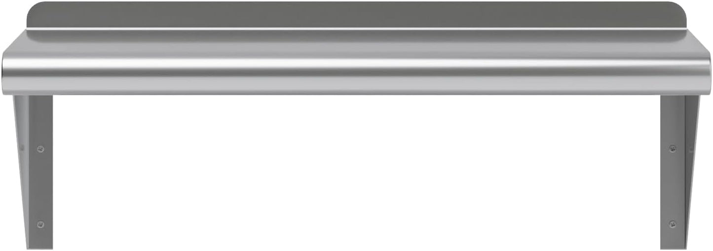 AmGood 24" Long X 10" Deep Stainless Steel Wall Shelf | NSF Certified | Appliance & Equipment Metal Shelving | Kitchen, Restaurant, Garage, Laundry, Utility Room