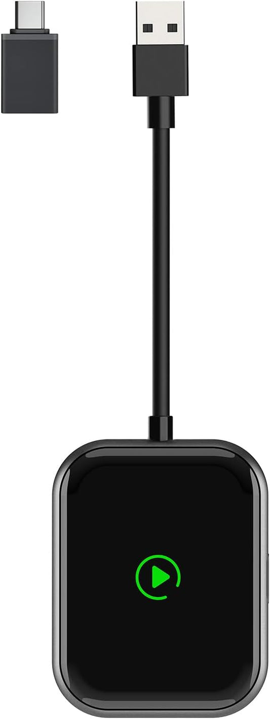 Wireless CarPlay & Android Auto Adapter – 2-in-1 Plug & Play Solution, Converts Wired Systems to Wireless, Compatible with iPhone & Android