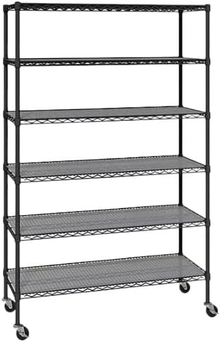 Generic Organize in Style with The Members Mark 6-Tier NSF Heavy Duty Wire Shelving, 47.75"" W x 18"" D x 75.5"" H (Graphite, 1 PACK)