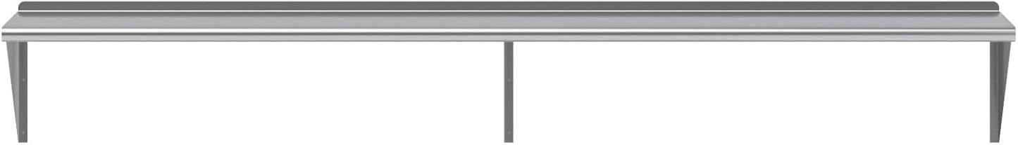 AmGood 96" Long X 18" Deep Stainless Steel Wall Shelf | NSF Certified | Appliance & Equipment Metal Shelving | Kitchen, Restaurant, Garage, Laundry, Utility Room