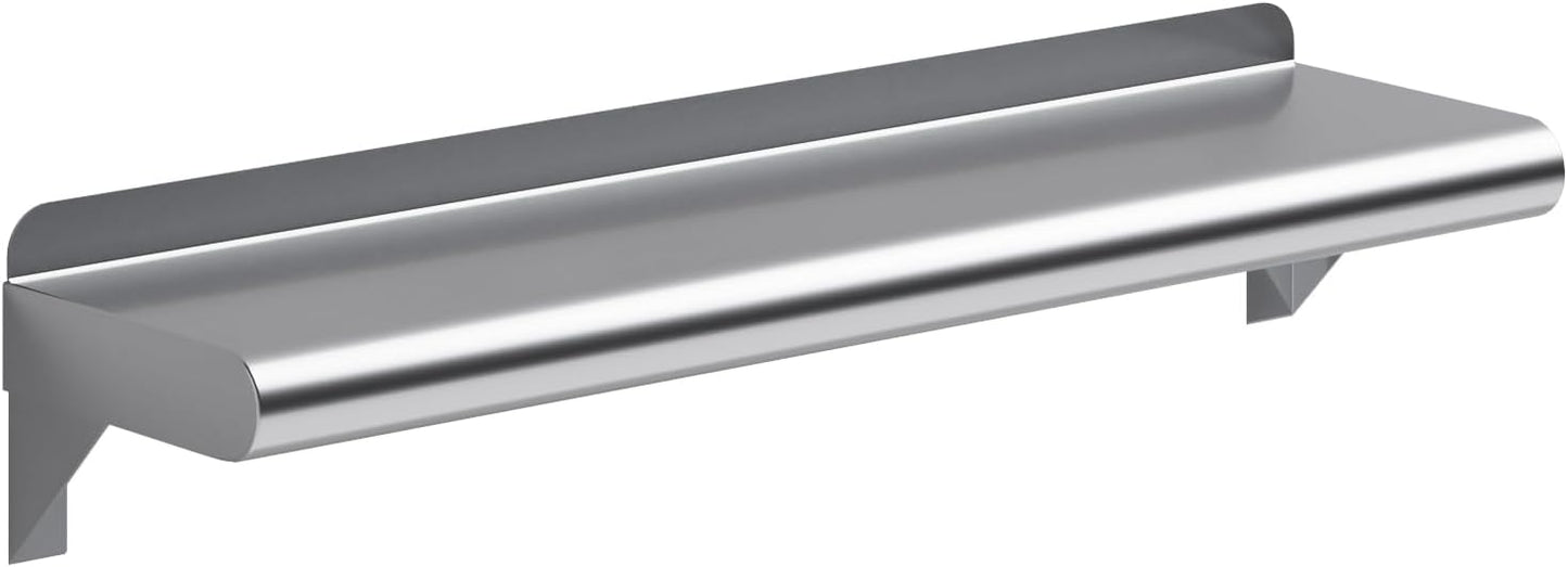 AmGood 24" Long X 6" Deep Stainless Steel Wall Shelf | NSF Certified | Appliance & Equipment Metal Shelving | Kitchen, Restaurant, Garage, Laundry, Utility Room