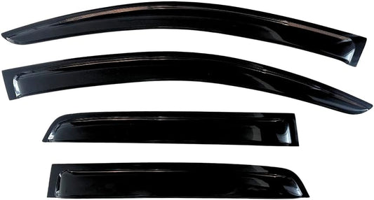 KPY Window Visor Compatible with Toyota Venza 2009-2016, 4PC Rain Guard Side Window Vent Deflectors Tape-On Style, 2009 2010 2011 2012 2013 2014 2015 2016