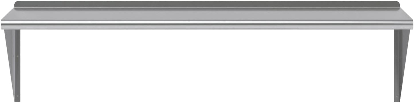 AmGood 60" Long X 24" Deep Stainless Steel Wall Shelf | NSF Certified | Appliance & Equipment Metal Shelving | Kitchen, Restaurant, Garage, Laundry, Utility Room