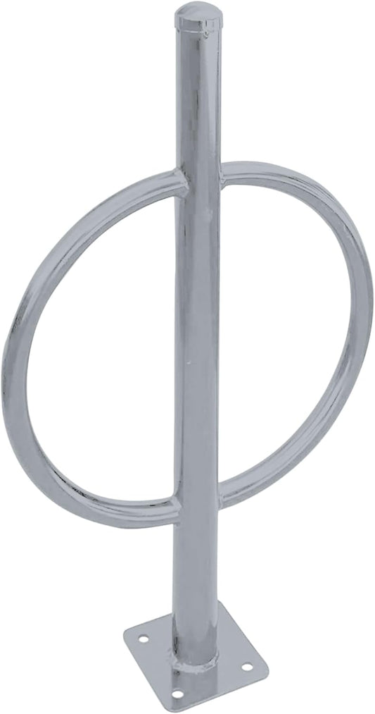 Sandbaggy Post and Ring Bike Rack - Commercial Bike Racks - Galvanized Steel - Anti-Theft Design - In Ground, Apartments, Sidewalks, Industrial (Gray, 1)