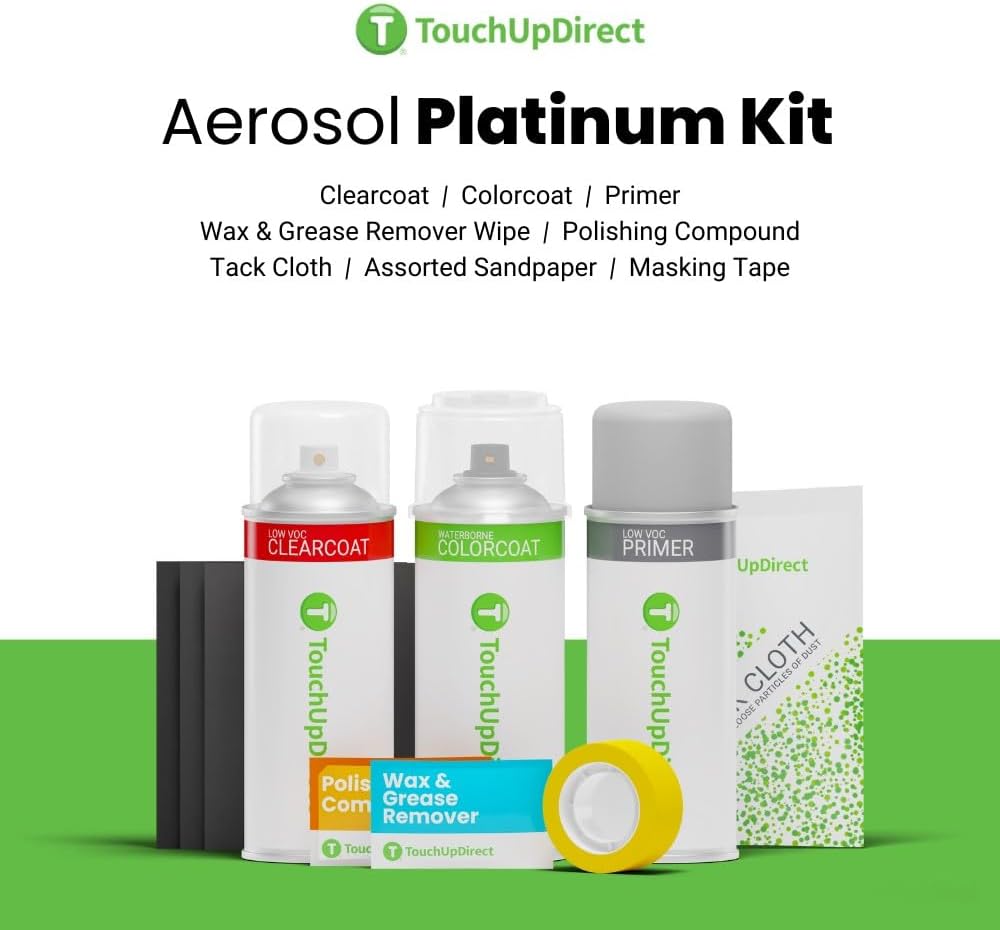 TouchUpDirect 1F9 Slate Metallic Compatible with Toyota Exact Match Touch Up Paint Aerosol - Platinum Kit