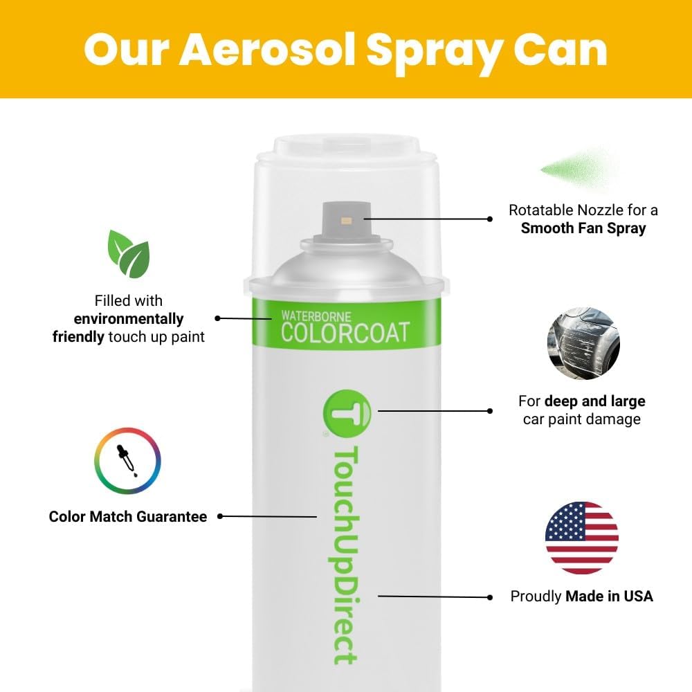 TouchUpDirect 4X0 Inferno Compatible with Toyota Exact Match Touch Up Paint Aerosol - Essential Kit