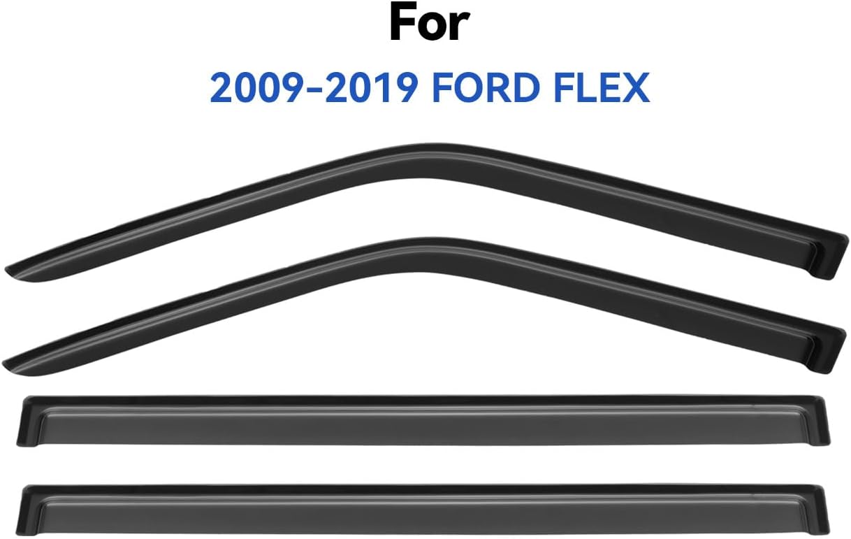 Window Visors Rain Guards Shield for 2009-2019 Ford Flex, Out-Channel Window Vent Wind Deflectors Visors Shades for 09-19 Ford Flex