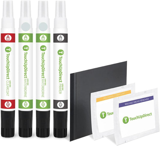 TouchUpDirect 089 Wind Chill Pearl Tricoat Compatible with Toyota Exact Match Touch Up Paint Combo - Platinum Kit