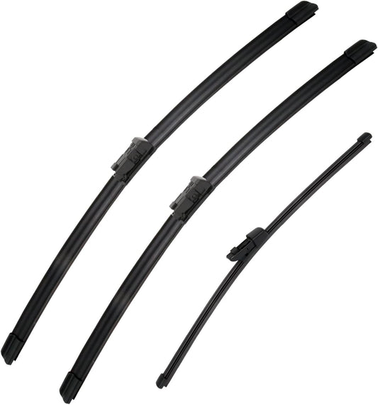 Replacement for Mercedes-Benz GLC300 2016-2021,GLC250 2017-2021,GLC43 AMG 2017-2021 Silent Wipers -SCTIOANSN Front Windshield Wipers 22"+22"+12" Blade Set (Pack of 3)