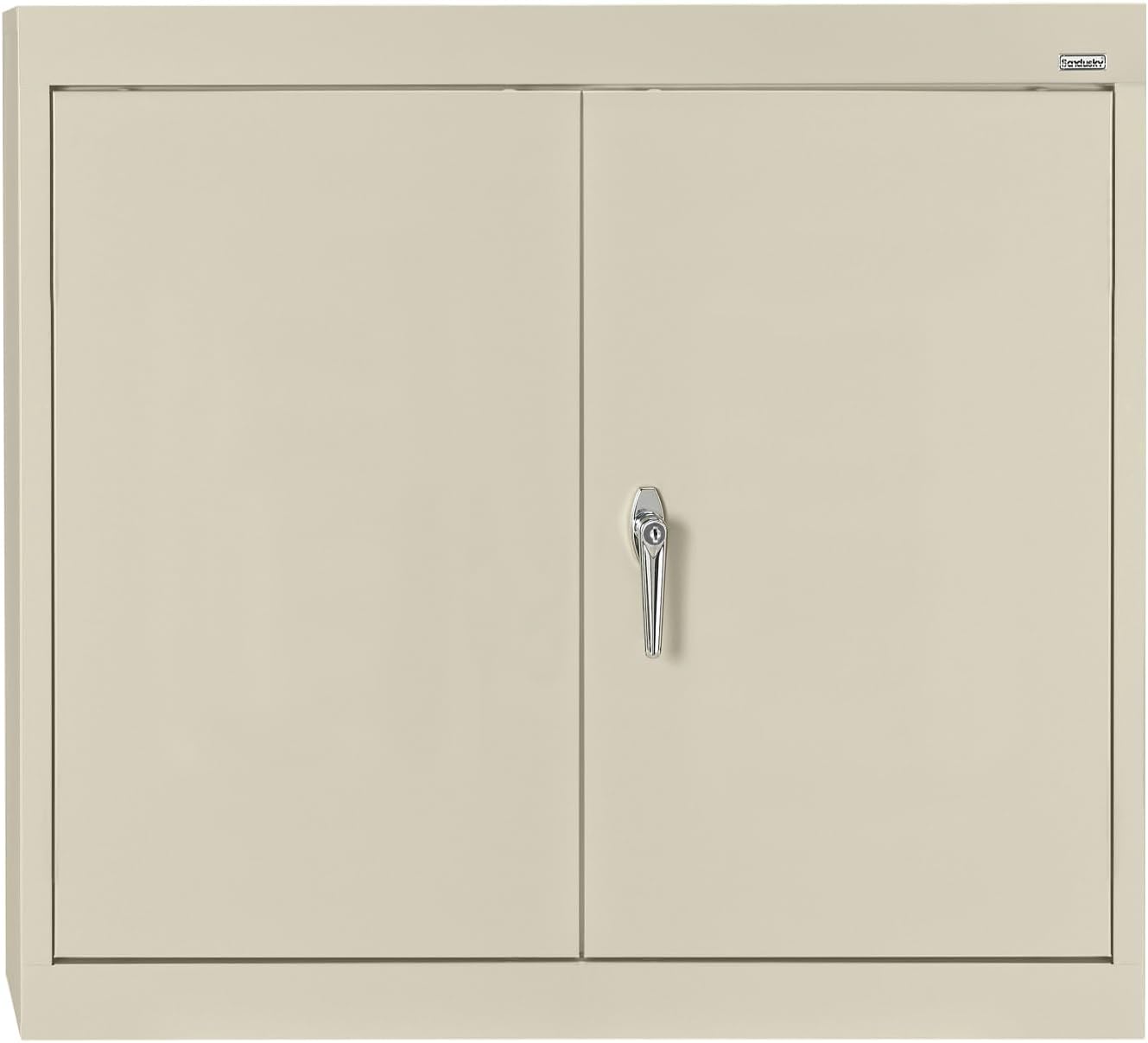 Sandusky Lee WA11301226-07 Wall-Mount Metal Storage Cabinet with Adjustable Shelf, Locking Handle, 200lb Capacity, 12" Depth x 30" Width x 26" Height, Putty