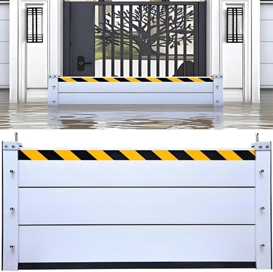 Flood Barriers for Home Exterior,Aluminum Alloy Outdoor Garage Doors Water Barriers for Flooding(H7.9Inch,L9FT)