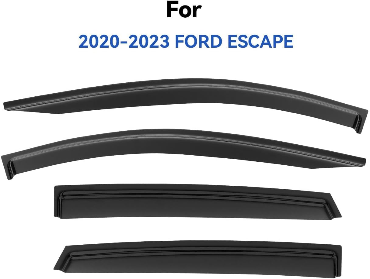Window Visors Rain Guards for 2020-2025 Ford Escape, Out-Channel Window Vent Wind Deflectors Visors Shades for 20-25 Escape(Not for Active)