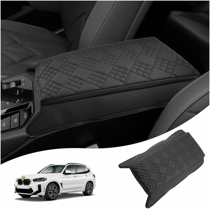 Ruiya 2025 BMW X3 Center Console Cover,for BMW 2025 X3 G45 (30 xDrive/M50 xDrive) Accessories Soft Comfy Plus Cotton Thicken Armrest Lid Cover Compatible with 2025 BMW X3 Interior Accessories
