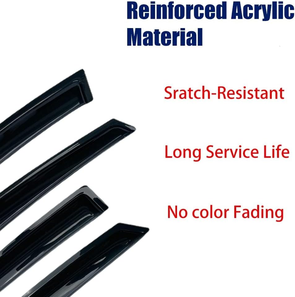 94162 Side Window Wind Deflector,4pc Outside Mount Style Shade Sun Rain Guards Set,Nice Window Visor fit for 2009-2016 Toyota Venza