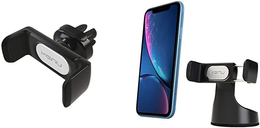Kenu Airframe Pro | Android Vent Car Phone Mount & iPhone Car Holder, Black & Airbase Pro, Dashboard & Windshield Car Phone Holder Mount, Cell Phone Stand, Suction Cup, 360-Degree Pivot