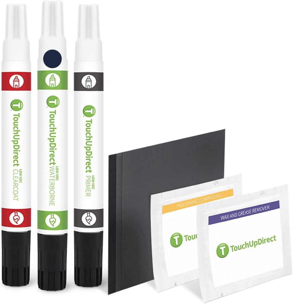 TouchUpDirect 8S6 Dark/Nautical Blue Metallic for Toyota Exact Match Touch Up Paint Combo - Platinum Package