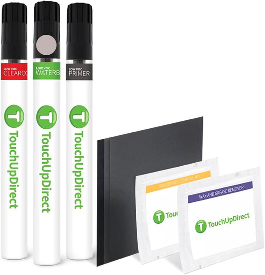 TouchUpDirect 4X1 Titanium Glow Compatible with Toyota Exact Match Touch Up Paint Brush - Platinum Kit