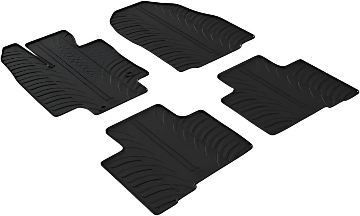 Gledring USA Custom Fit All-Weather Rubber Floor Mats Intended for Toyota Highlander & Hybrid 2020-2022, No Trimming Required, Tailored Custom Fit, Protects from Rain, Mud & Snow